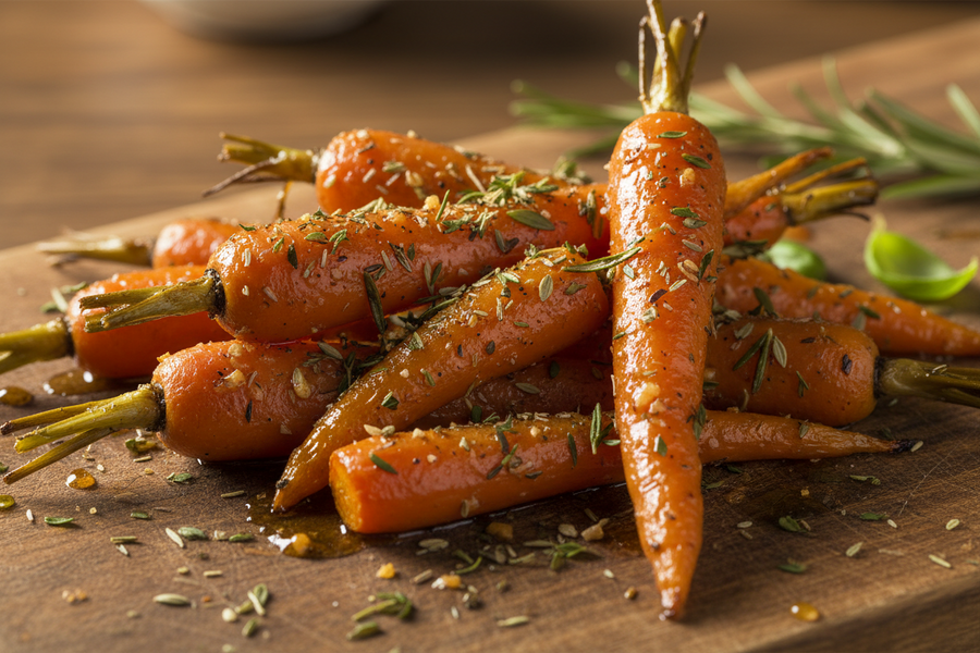 Honey Herb Roasted Carrots