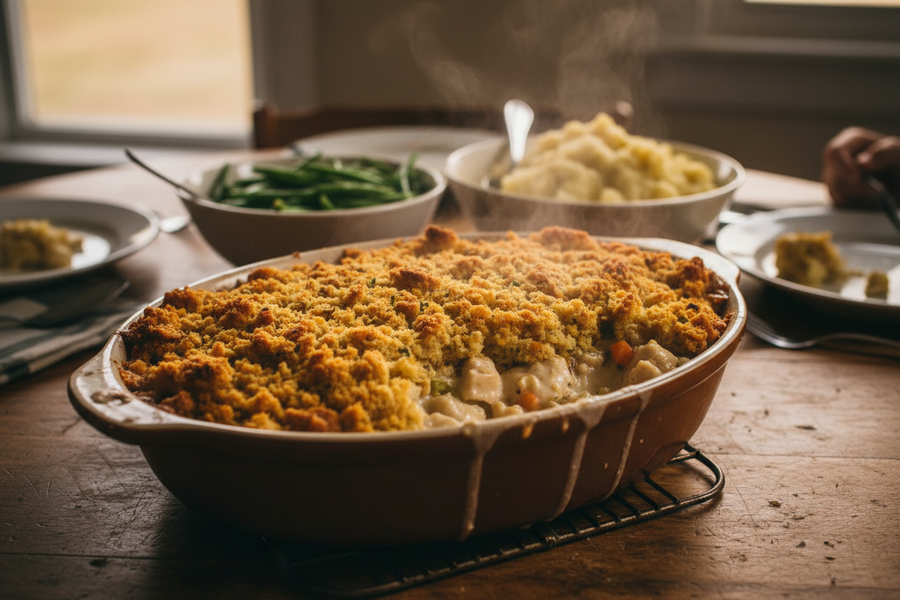 Spring House Creamy Chicken & Stuffing Bake