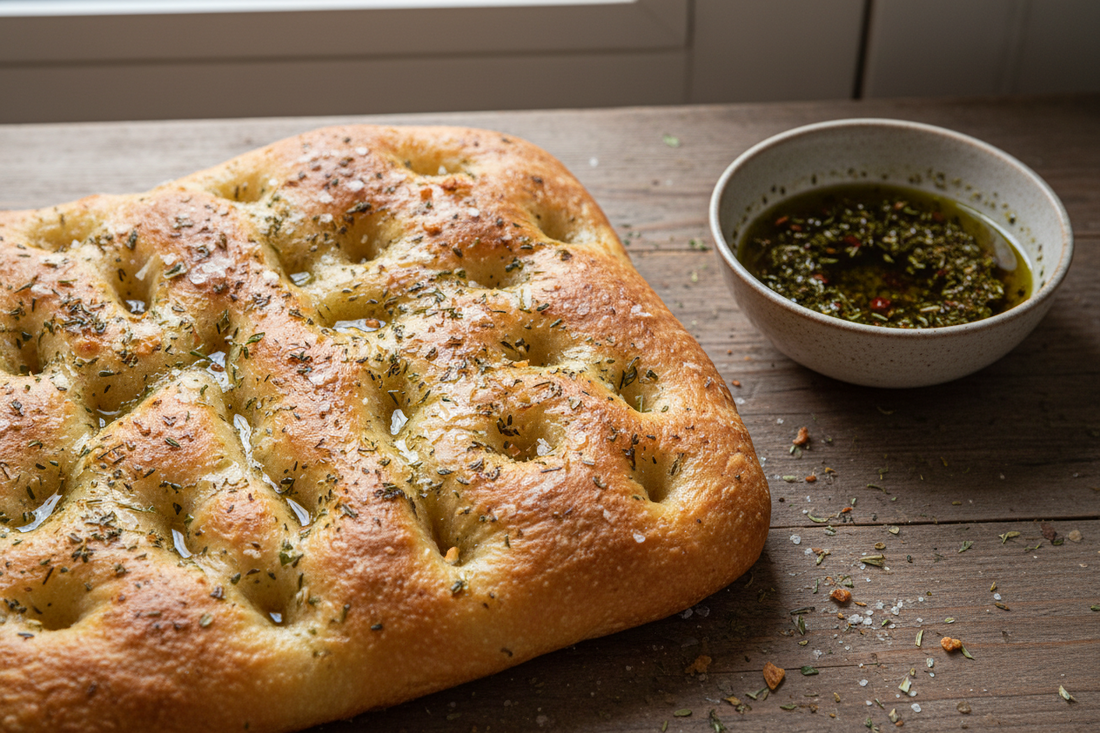 Canal Side Herb Focaccia with Herb Dipping Oil