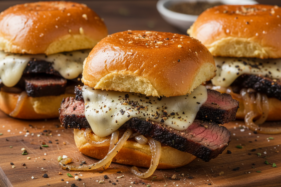 Black Forge Charcoal-Crusted Steakhouse Sliders
